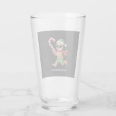 Christmas Sloth Elf Peppermint Candy Cane Shirt Gi Glas (Rückseite)