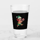 Christmas Sloth Elf Peppermint Candy Cane Shirt Gi Glas (Vorderseite)