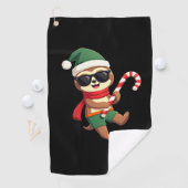 Christmas Sloth Elf Peppermint Candy Cane Shirt Gi Golfhandtuch (Insitu)