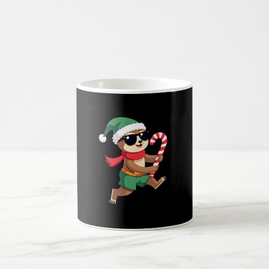Christmas Sloth Elf Peppermint Candy Cane Shirt Gi Kaffeetasse (Mittel)