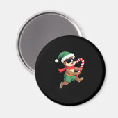 Christmas Sloth Elf Peppermint Candy Cane Shirt Gi Magnet (Vorderseite/Rückseite)