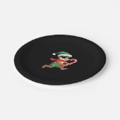 Christmas Sloth Elf Peppermint Candy Cane Shirt Gi Pappteller (Schrägansicht)