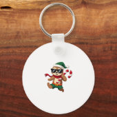 Christmas Sloth Elf Peppermint Candy Cane Shirt Gi Schlüsselanhänger (Vorderseite)