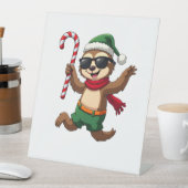 Christmas Sloth Elf Peppermint Candy Cane Shirt Gi Sockelschild (In Situ)