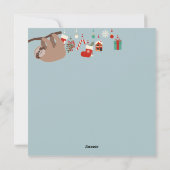Christmas Sloth Feiertagskarte (Rückseite)