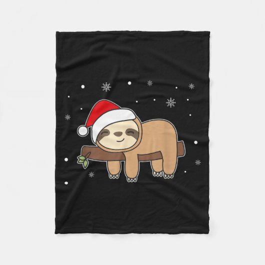 Christmas Sloth For Christmas Sweet Sloths  Fleecedecke (Vorderseite)