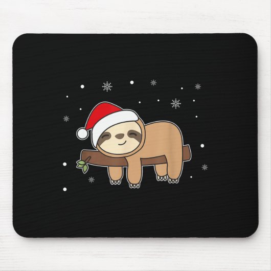 Christmas Sloth For Christmas Sweet Sloths Mousepad (Vorne)