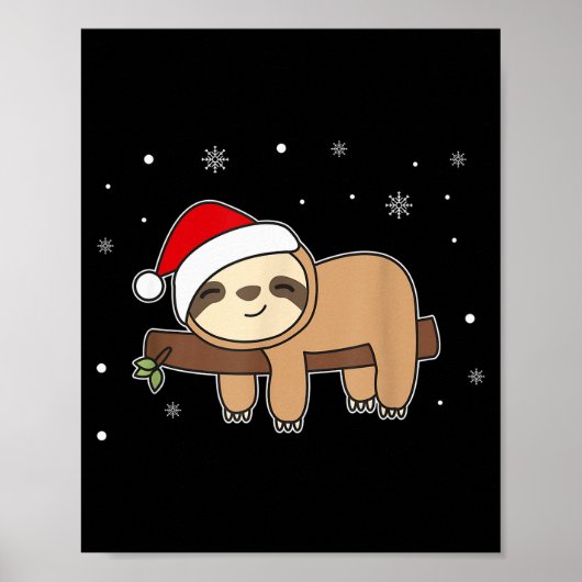 Christmas Sloth For Christmas Sweet Sloths  Poster (Vorne)