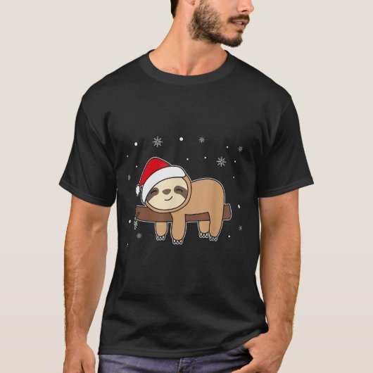 Christmas Sloth For Christmas Sweet Sloths  T-Shirt (Vorderseite)
