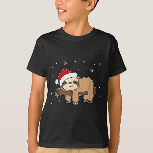 Christmas Sloth For Christmas Sweet Sloths T-Shirt (Vorderseite)