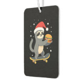 CHRISTMAS SLOTH Funny Christmas Skateboard Sloth ( Autolufterfrischer (Links)