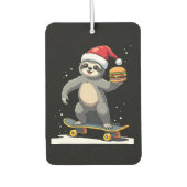 CHRISTMAS SLOTH Funny Christmas Skateboard Sloth ( Autolufterfrischer (Vorderseite)