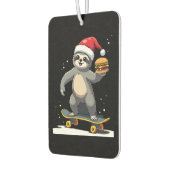 CHRISTMAS SLOTH Funny Christmas Skateboard Sloth ( Autolufterfrischer (Links)