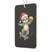 CHRISTMAS SLOTH Funny Christmas Skateboard Sloth ( Autolufterfrischer (Links)