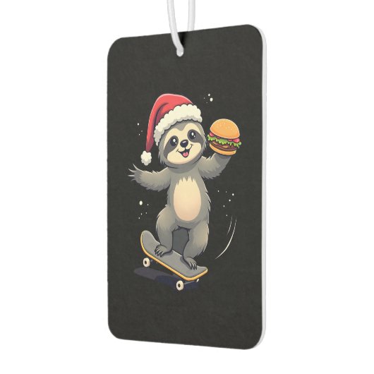 CHRISTMAS SLOTH Funny Christmas Skateboard Sloth ( Autolufterfrischer (Links)