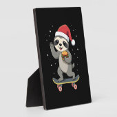 CHRISTMAS SLOTH Funny Christmas Skateboard Sloth ( Fotoplatte (Seite)