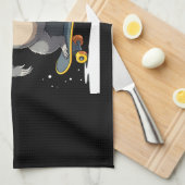 CHRISTMAS SLOTH Funny Christmas Skateboard Sloth ( Geschirrtuch (Viertel Falte)