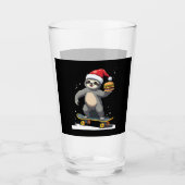 CHRISTMAS SLOTH Funny Christmas Skateboard Sloth ( Glas (Vorderseite)