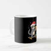 CHRISTMAS SLOTH Funny Christmas Skateboard Sloth ( Kaffeetasse (Vorderseite Links)