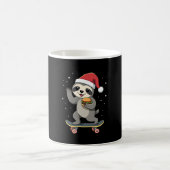 CHRISTMAS SLOTH Funny Christmas Skateboard Sloth ( Kaffeetasse (Mittel)