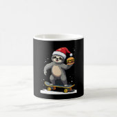 CHRISTMAS SLOTH Funny Christmas Skateboard Sloth ( Kaffeetasse (Mittel)
