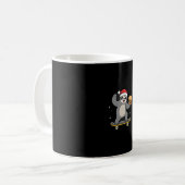 CHRISTMAS SLOTH Funny Christmas Skateboard Sloth ( Kaffeetasse (Vorderseite Links)