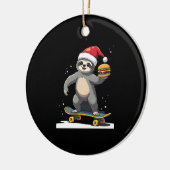 CHRISTMAS SLOTH Funny Christmas Skateboard Sloth ( Keramik Ornament (Links)