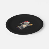CHRISTMAS SLOTH Funny Christmas Skateboard Sloth ( Pappteller (Schrägansicht)