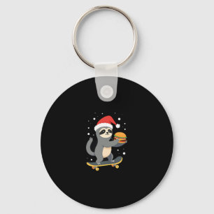 CHRISTMAS SLOTH Funny Christmas Skateboard Sloth ( Schlüsselanhänger
