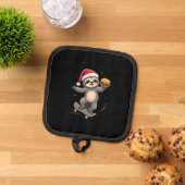 CHRISTMAS SLOTH Funny Christmas Skateboard Sloth ( Topflappen (Oben Unten)