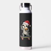 CHRISTMAS SLOTH Funny Christmas Skateboard Sloth ( Trinkflasche (Vorne)