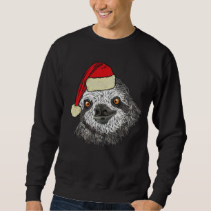 Christmas Sloth Funny Festive Animal Chill Spaß Sweatshirt