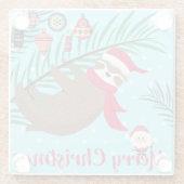 Christmas Sloth Glasuntersetzer (Rückseite)