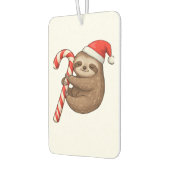 Christmas Sloth Hugging Candy Cane Classic T-Shirt Autolufterfrischer (Links)