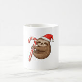 Christmas Sloth Hugging Candy Cane Classic T-Shirt Kaffeetasse (Mittel)