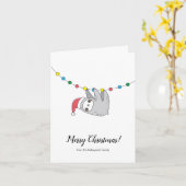 Christmas Sloth Karte (Gelbe Blume)
