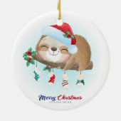 Christmas Sloth Keramik Ornament (Hinten)