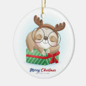 Christmas Sloth Keramik Ornament (Links)