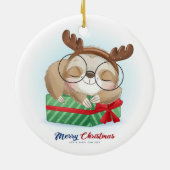 Christmas Sloth Keramik Ornament (Hinten)