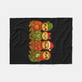 Christmas Sloth Matching Family Xmas Pajama Men Wo Fleecedecke (Vorderseite (Horizontal))