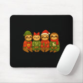 Christmas Sloth Matching Family Xmas Pajama Men Wo Mousepad (Mit Mouse)