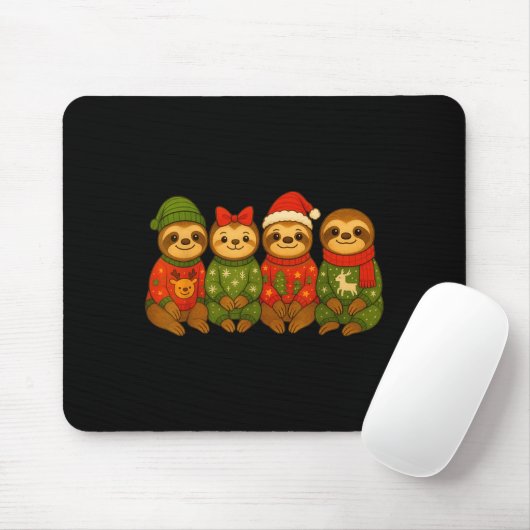Christmas Sloth Matching Family Xmas Pajama Men Wo Mousepad (Mit Mouse)