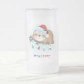Christmas Sloth Mattglas Bierglas (Mittel)