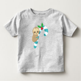 Christmas Sloth, Niedlich Sloth, Candy Cane, Mistl Kleinkind T-shirt