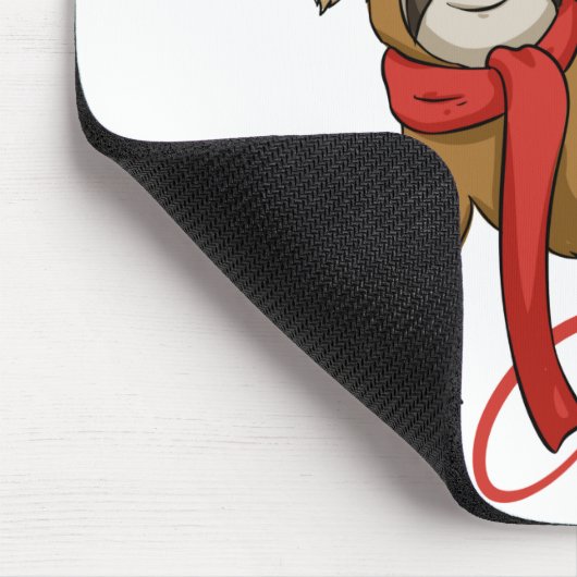 Christmas Sloth on Tree Branch%0A Mousepad (Ecke)
