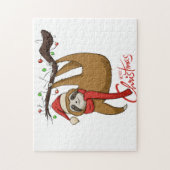 Christmas Sloth on Tree Branch%0A Puzzle (Vertikal)
