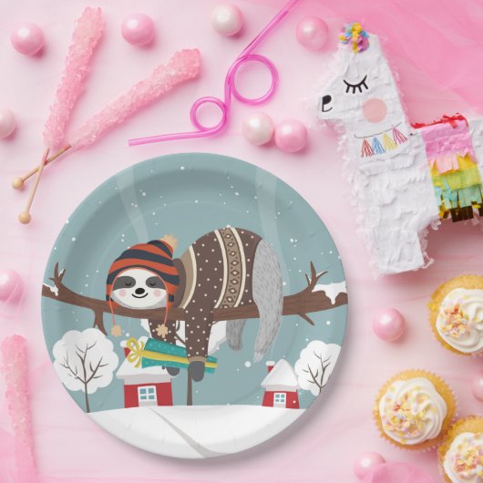 Christmas Sloth Pappteller (Party)