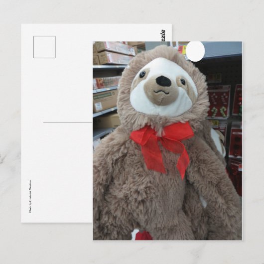 Christmas Sloth Postkarte (Vorne/Hinten)