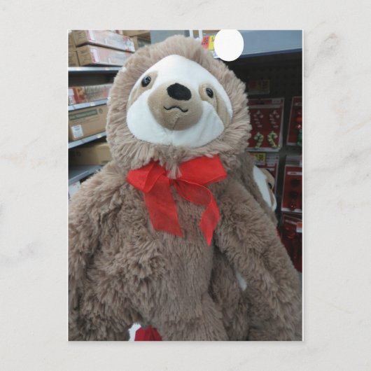 Christmas Sloth Postkarte (Vorderseite)