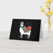 Christmas Sloth Riding Llama Karte (Gelbe Blume)